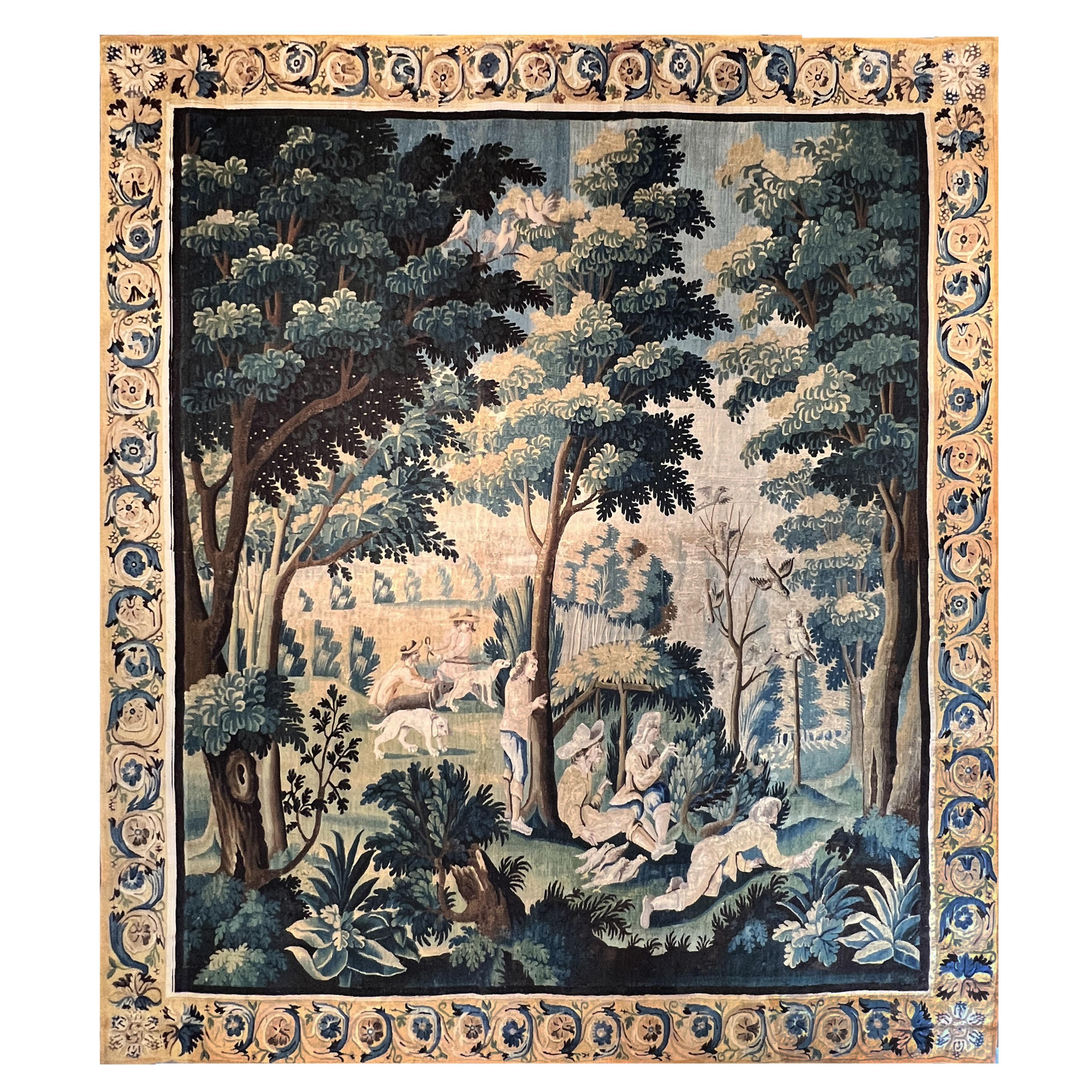 1077 -  18th Century Tapestry Aubusson Workshop For Sale