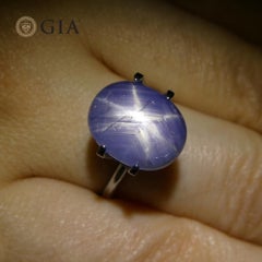 10.77ct Oval Cabochon Blue Sapphire GIA Certified