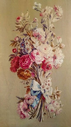 Antique 1078, Tapestry in Very Fine Floral Wood Frame