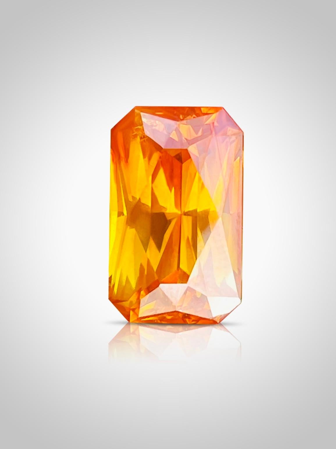 da uomo o donna 10,79ct Gemma di sfalerite scintillante laster colore giallo arancio dalla Spagna in vendita