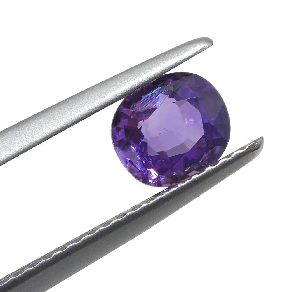 1.07ct Cushion Purple Sapphire from Madagascar, Unheated For Sale 2