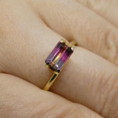 1.07ct Emerald Cut Pink & Purple Bi-Colour Tourmaline