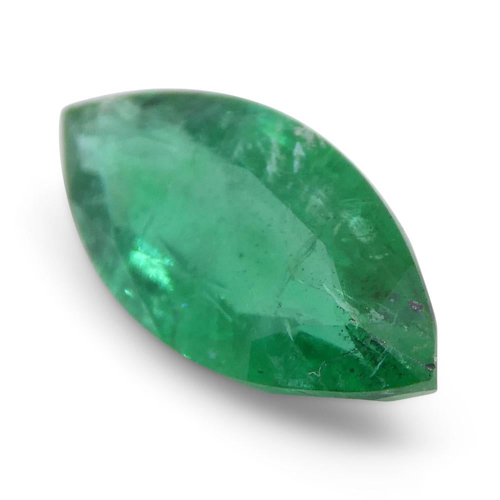 1.07ct Marquise Green Emerald from Colombia For Sale 3
