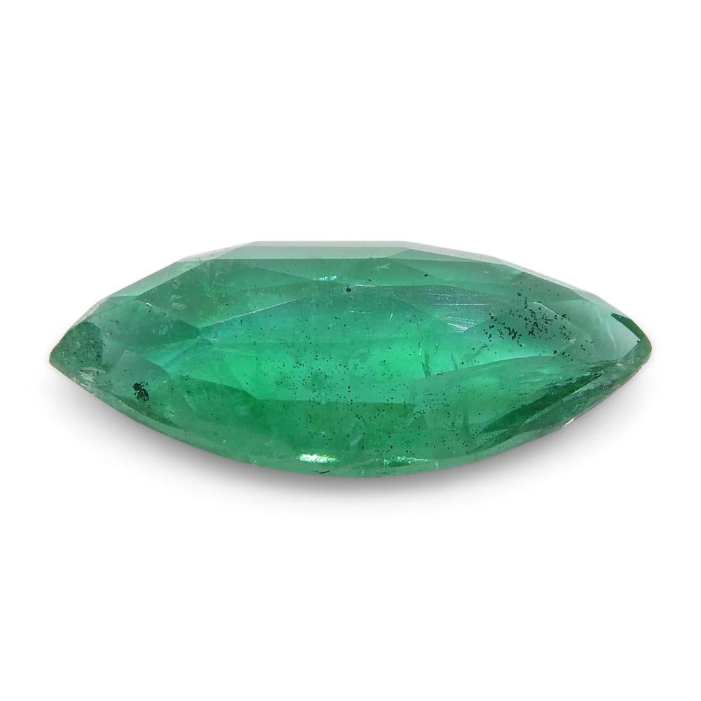 1.07ct Marquise Green Emerald from Colombia For Sale 5