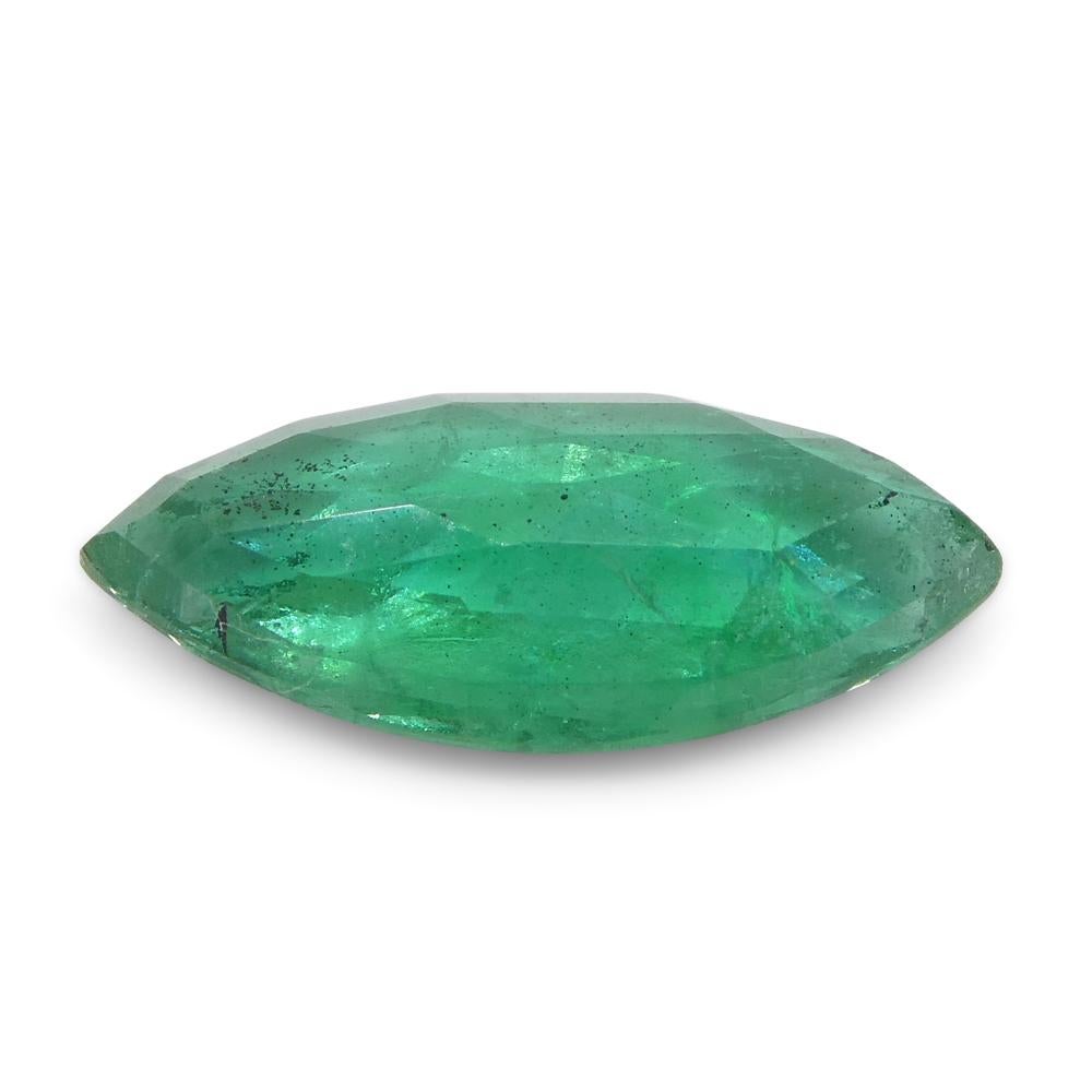1.07ct Marquise Green Emerald from Colombia For Sale 6
