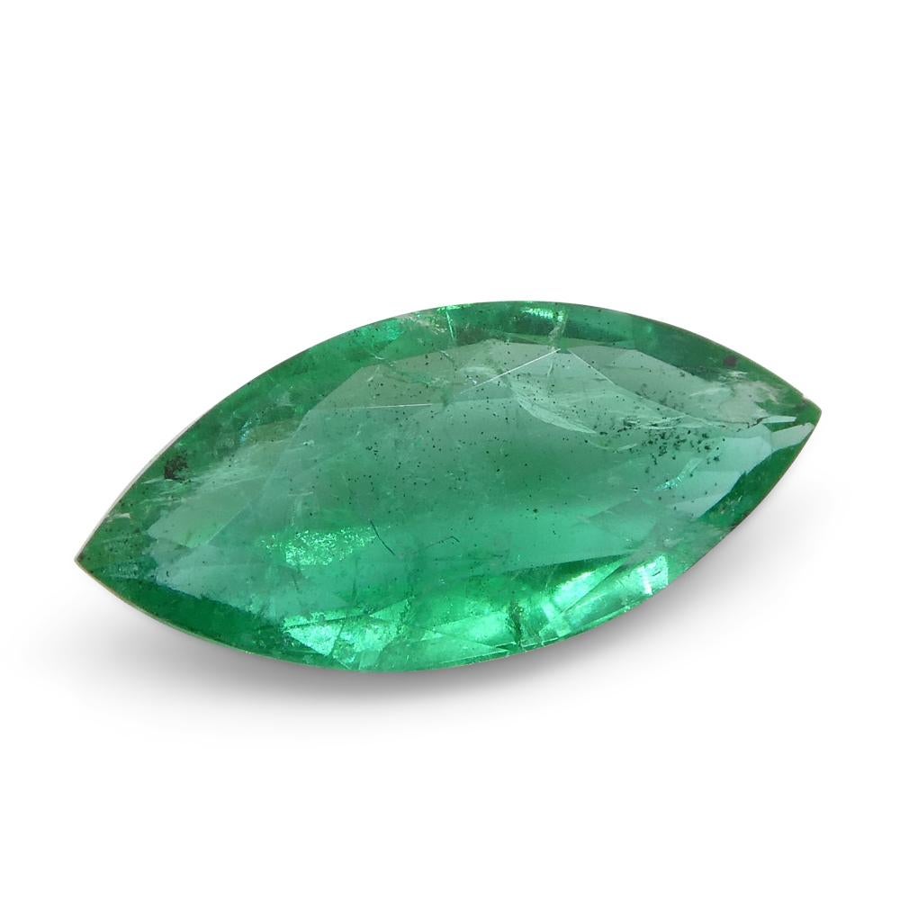1.07ct Marquise Green Emerald from Colombia For Sale 7