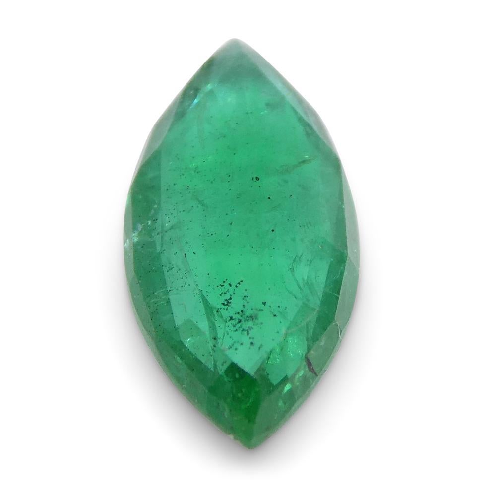 1.07ct Marquise Green Emerald from Colombia For Sale 8