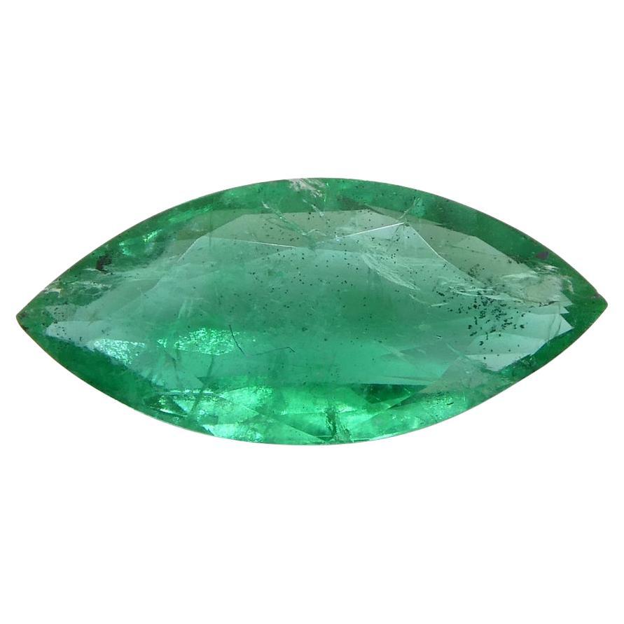 1.07ct Marquise Green Emerald from Colombia For Sale