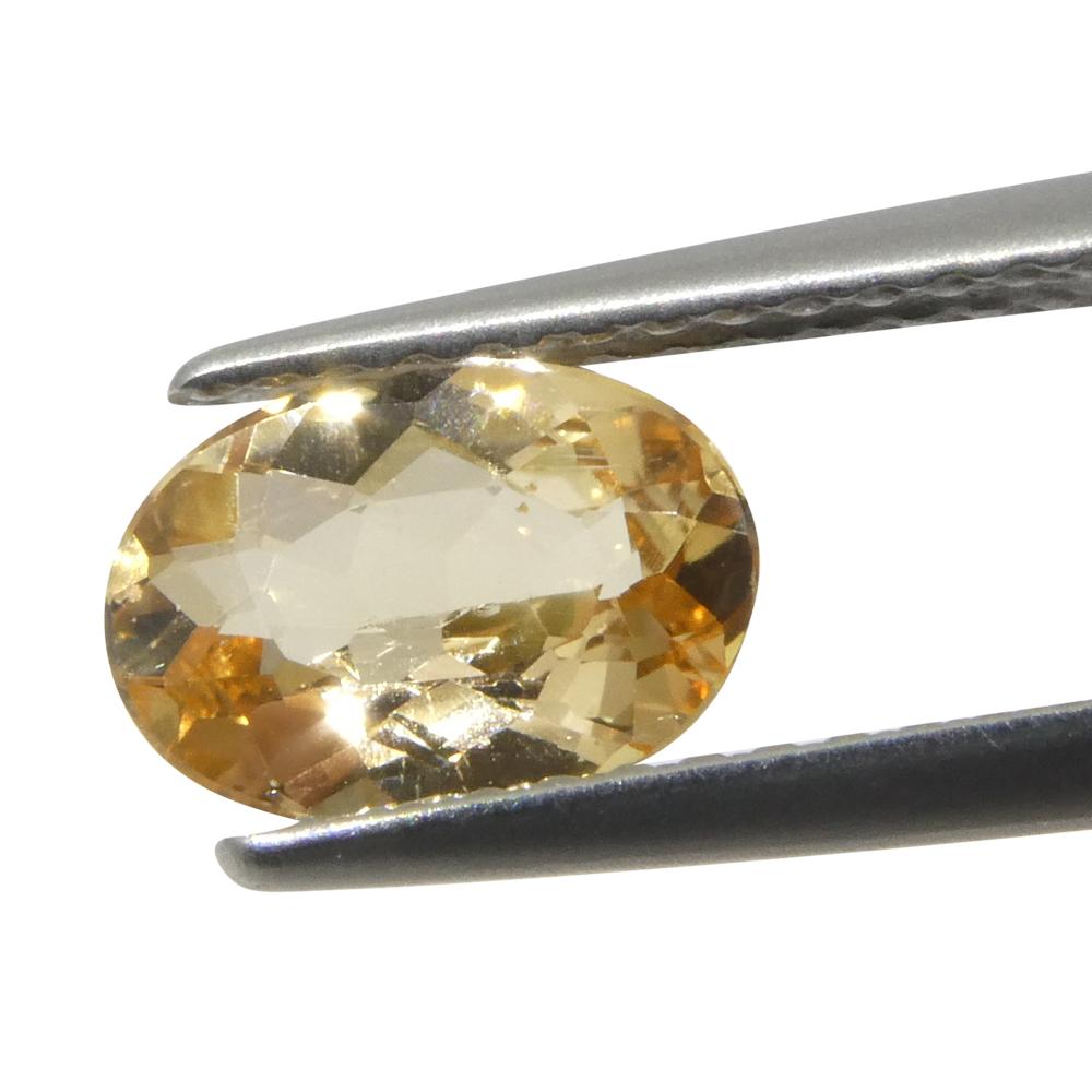 1.07ct Oval Orange Imperial Topaz from Brazil Unheated For Sale 5