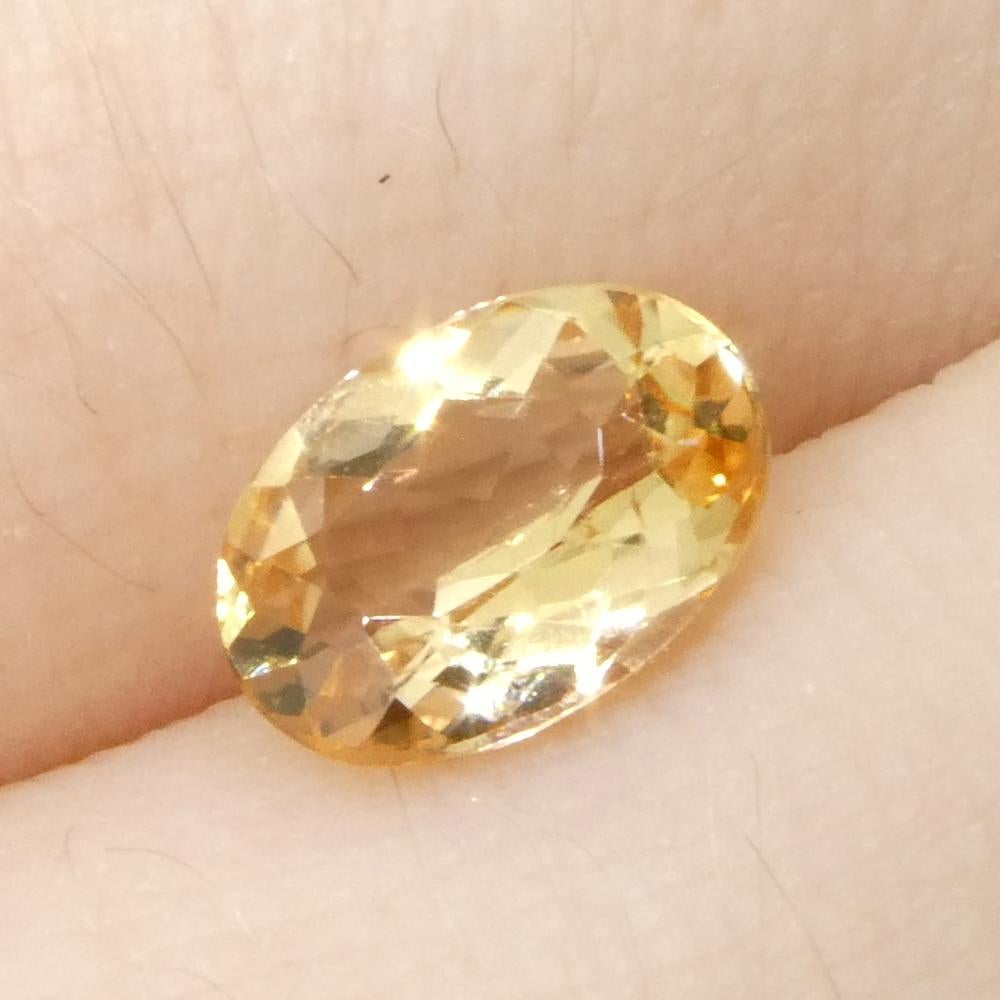 1.07ct Oval Orange Imperial Topaz from Brazil Unheated For Sale 6