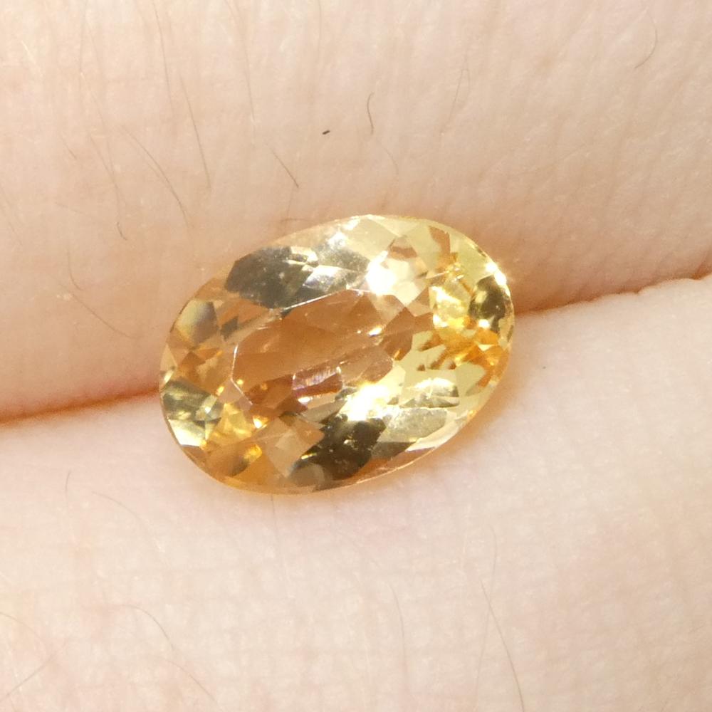1.07ct Oval Orange Imperial Topaz from Brazil Unheated For Sale 7