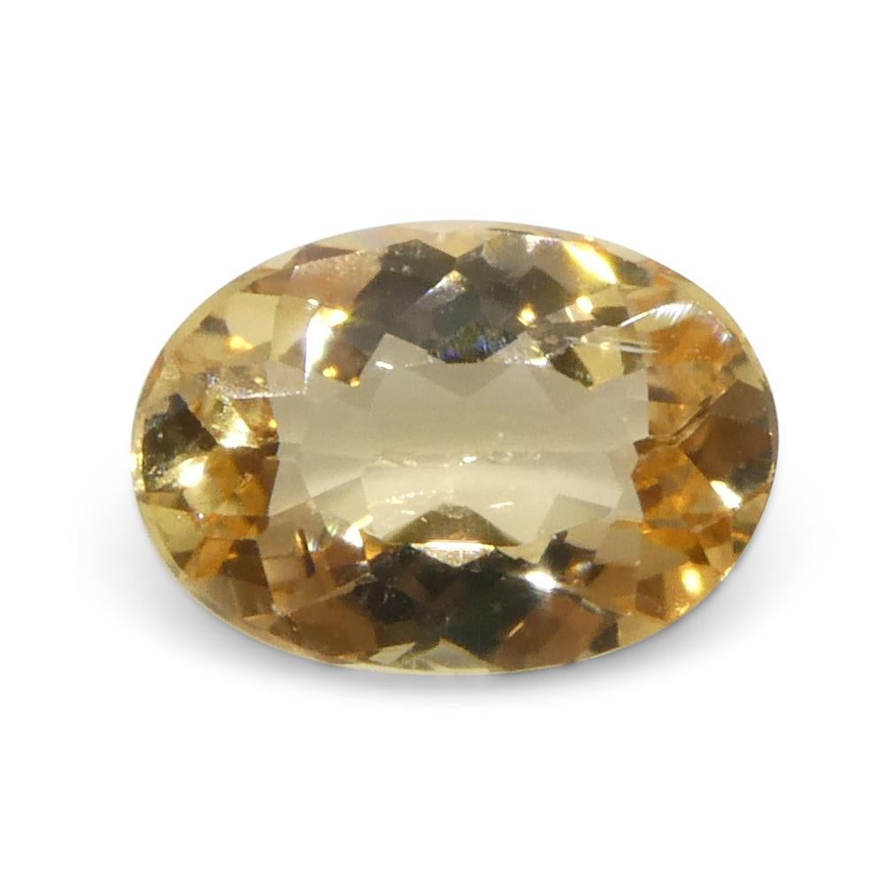 1.07ct Oval Orange Imperial Topaz from Brazil Unheated In New Condition For Sale In Toronto, Ontario