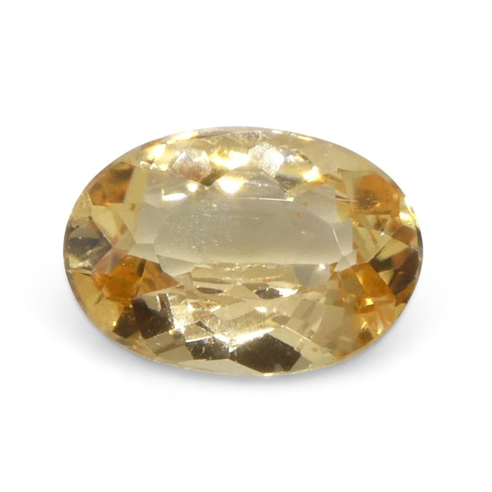1.07ct Oval Orange Imperial Topaz from Brazil Unheated For Sale 1