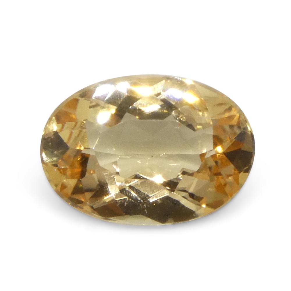 1.07ct Oval Orange Imperial Topaz from Brazil Unheated For Sale 2