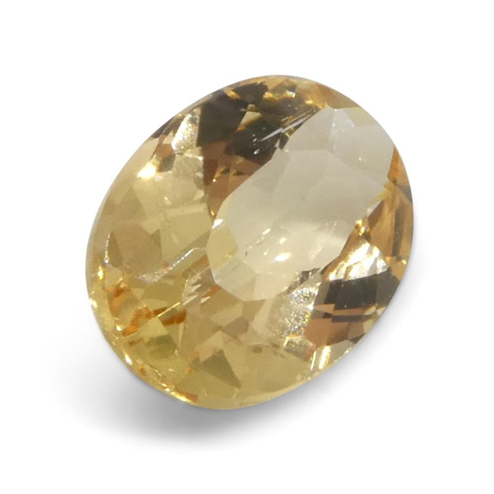 1.07ct Oval Orange Imperial Topaz from Brazil Unheated For Sale 3