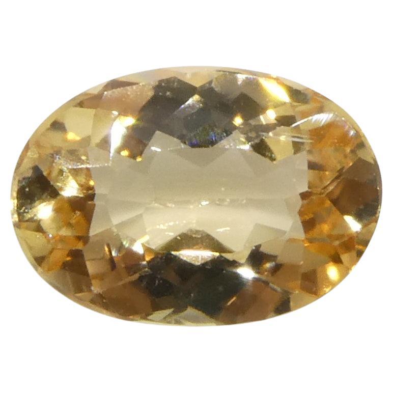 1.07ct Oval Orange Imperial Topaz from Brazil Unheated For Sale