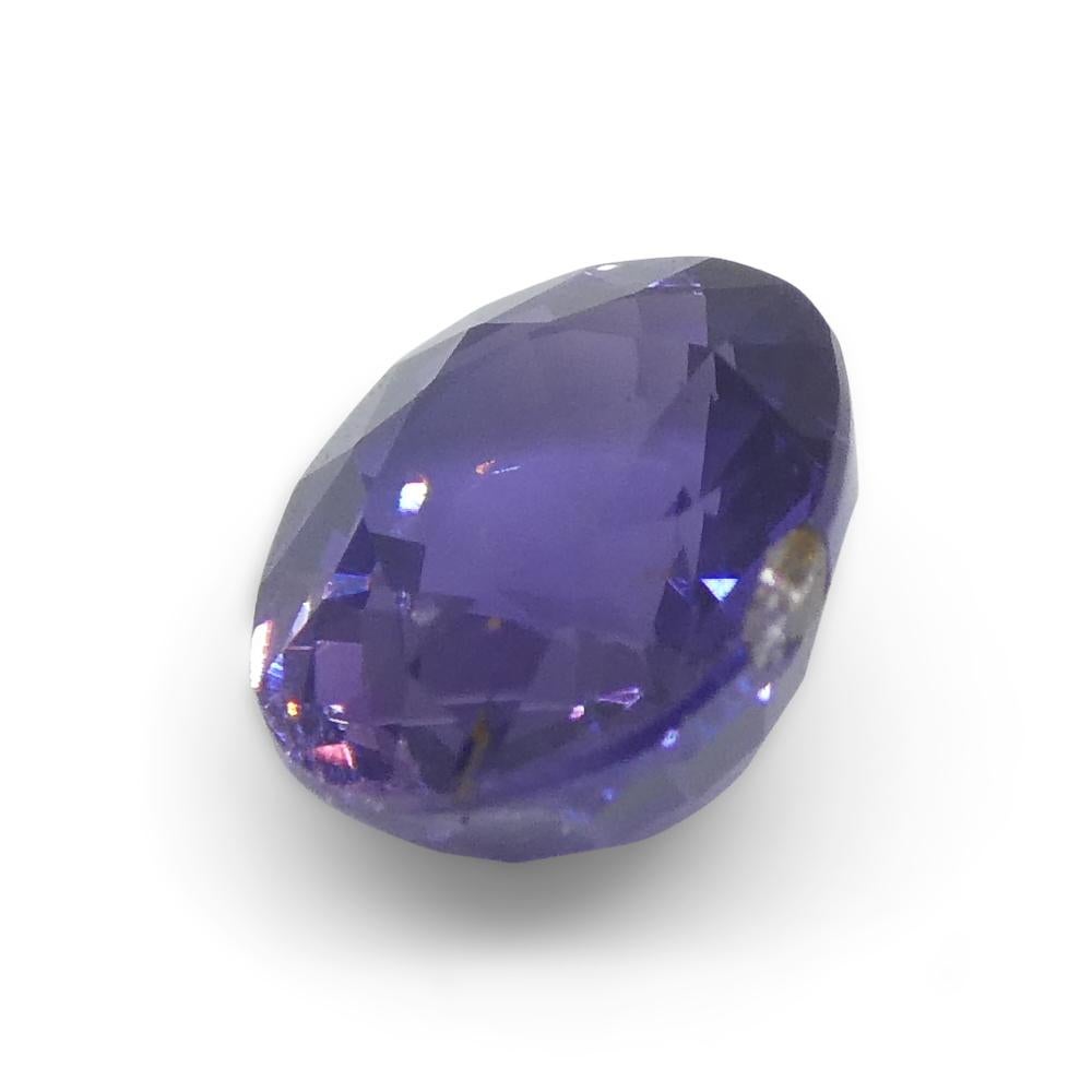 Zafiro púrpura ovalado de Madagascar, sin calentar, 1.07 ct en venta 5