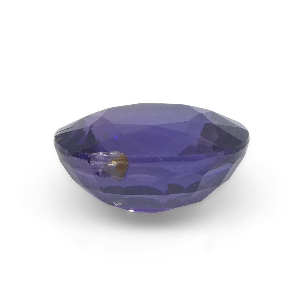 Zafiro púrpura ovalado de Madagascar, sin calentar, 1.07 ct en venta 6
