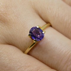 1.07ct Oval Purple Sapphire from Madagascar, Unheated