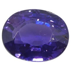 Saphir violet ovale de 1.07 carat, non chauffé, de Madagascar