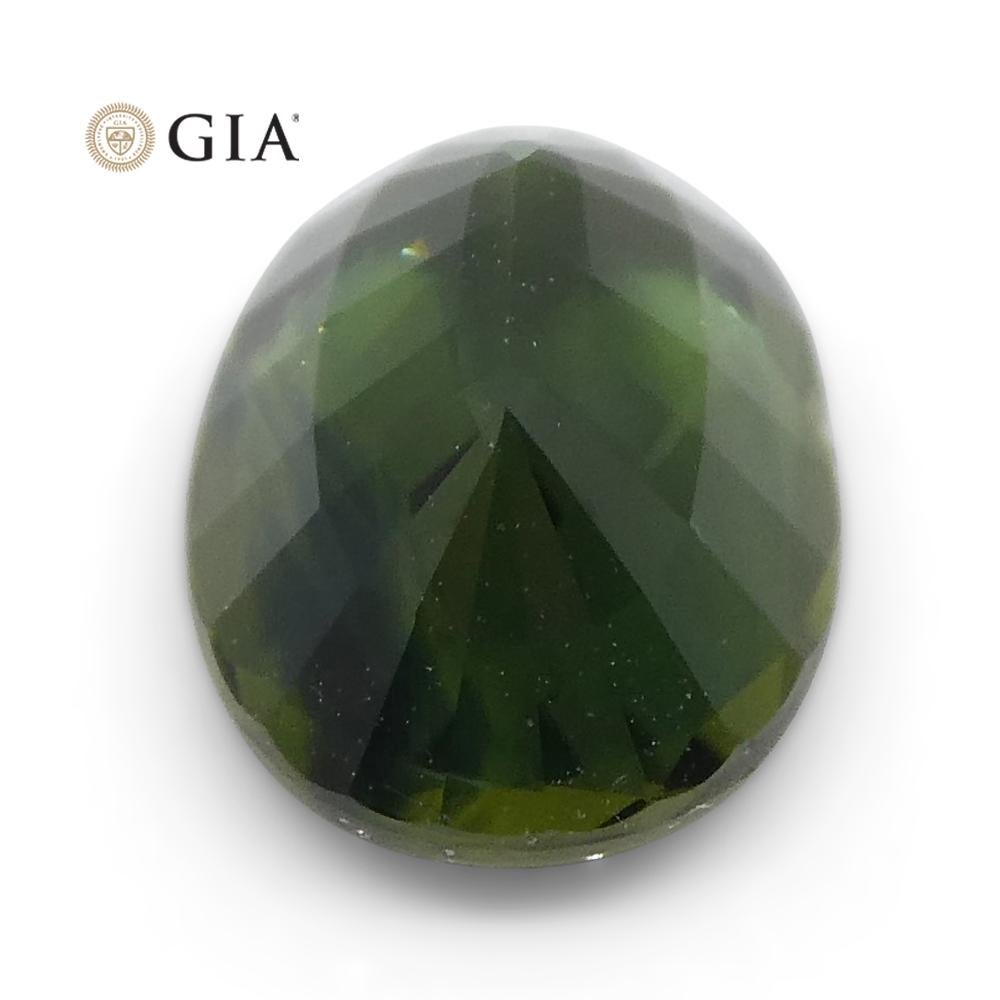 Women's or Men's 1.07ct Oval Teal Green Sapphire GIA Certified Australian Unheated For Sale