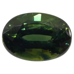 Saphir ovale vert sarcelle 1,07 carat, certifié GIA, non chauffé, australien