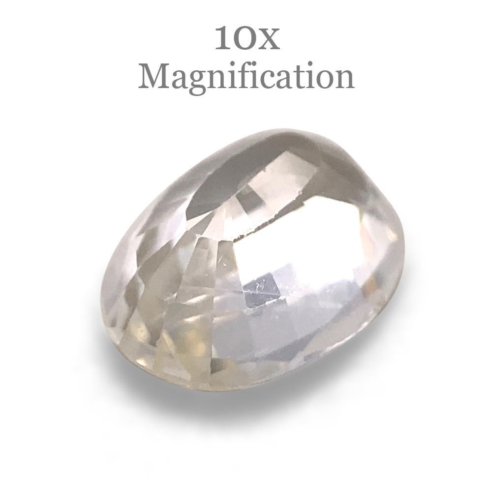 1.07ct Oval White Sapphire from Sri Lanka Unheated For Sale 5