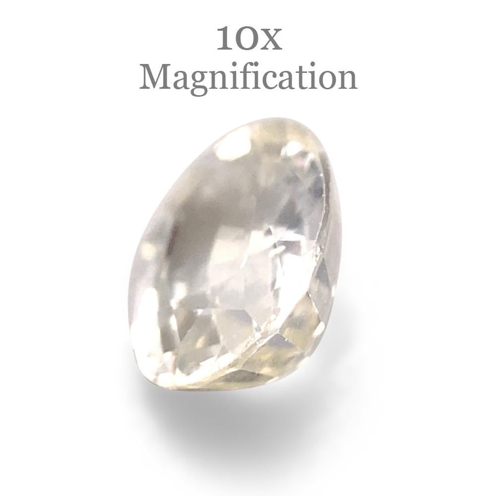 1.07ct Oval White Sapphire from Sri Lanka Unheated For Sale 1