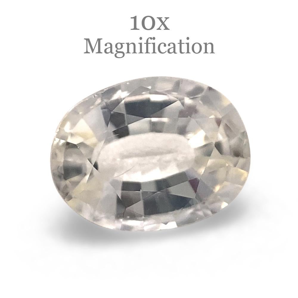 1.07ct Oval White Sapphire from Sri Lanka Unheated For Sale 3