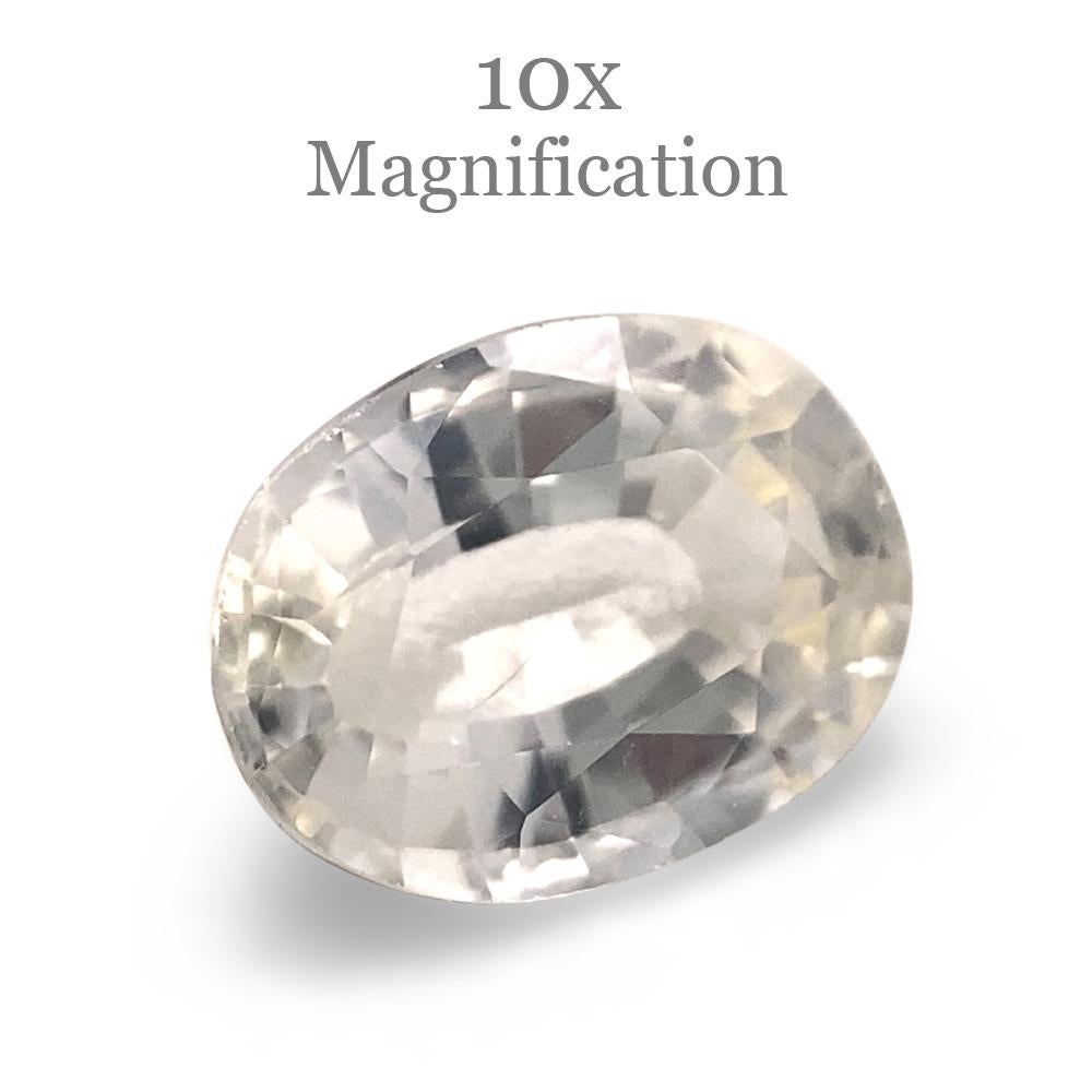 1.07ct Oval White Sapphire from Sri Lanka Unheated For Sale 4