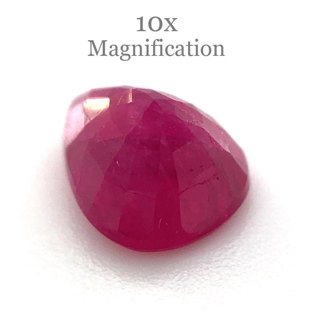 1.07ct Pear Red Ruby Unheated For Sale 5