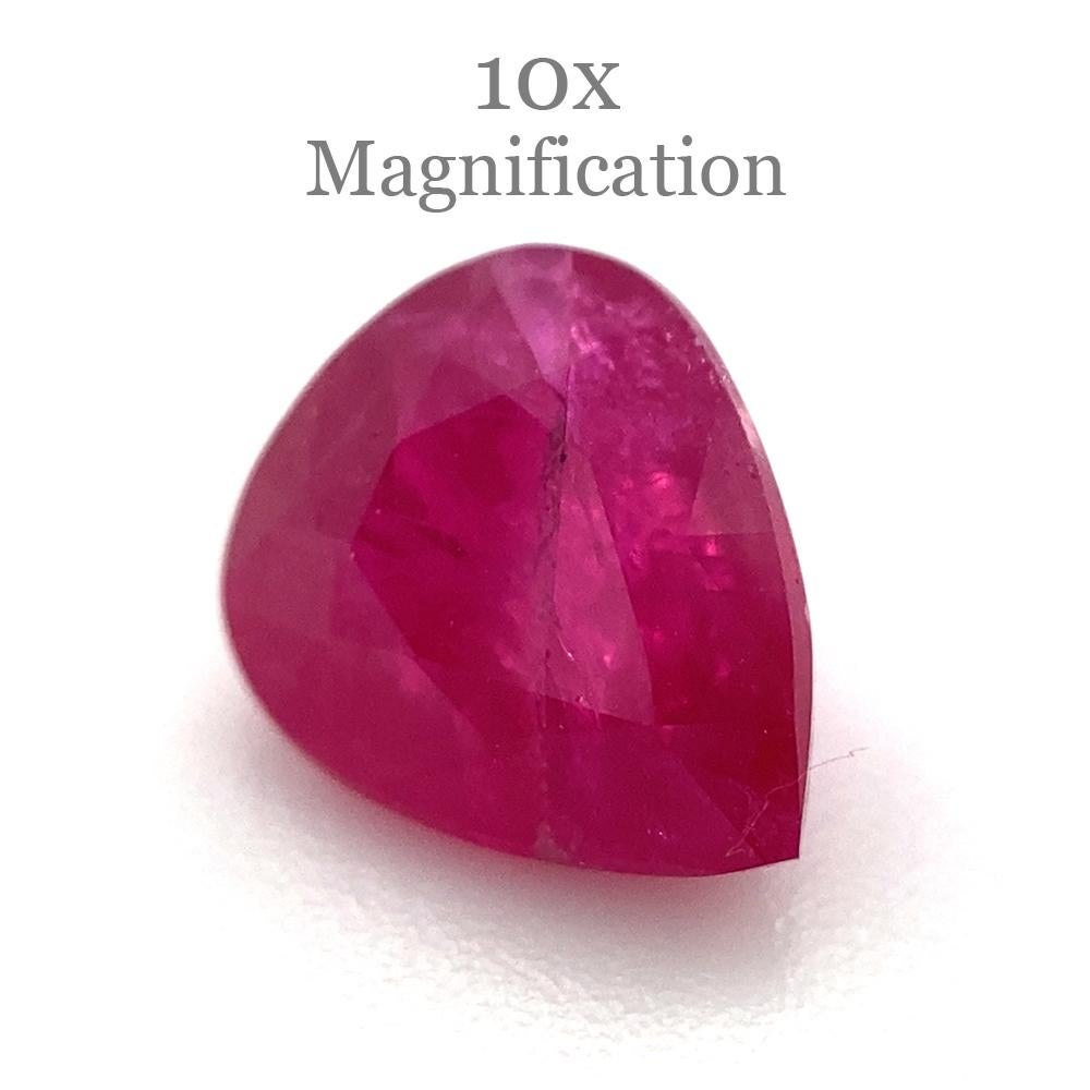 1.07ct Pear Red Ruby Unheated For Sale 8