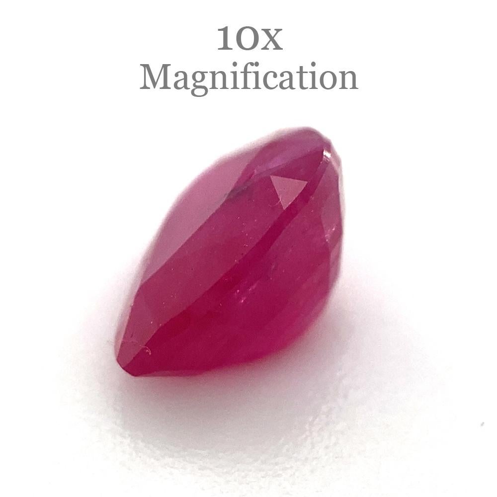 Description:

Gem Type: Ruby
Number of Stones: 1
Weight: 1.07 cts
Measurements: 6.50x5.40x3.70 mm
Shape: Pear
Cutting Style Crown: Modified Brilliant Cut
Cutting Style Pavilion: Step Cut
Transparency: Transparent
Clarity: Heavily Included: