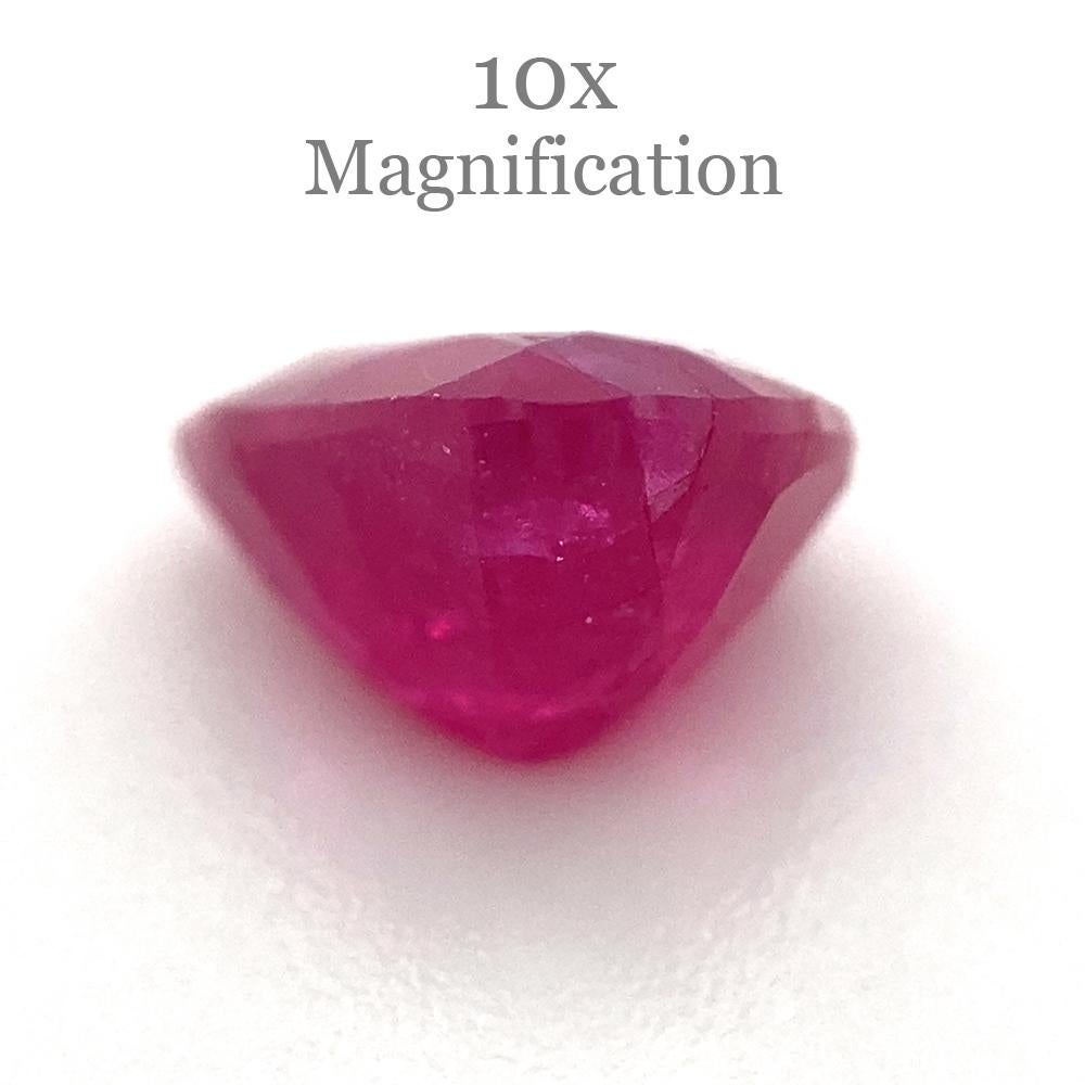 Brilliant Cut 1.07ct Pear Red Ruby Unheated For Sale