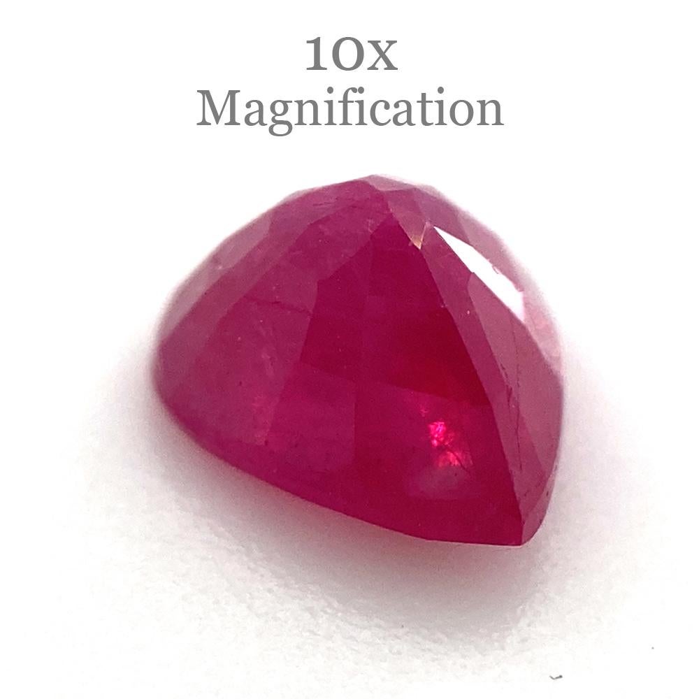 1.07ct Pear Red Ruby Unheated For Sale 3