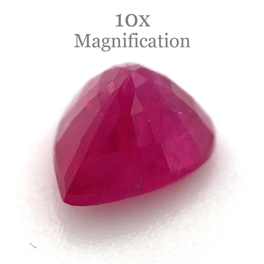 1.07ct Pear Red Ruby Unheated For Sale 4