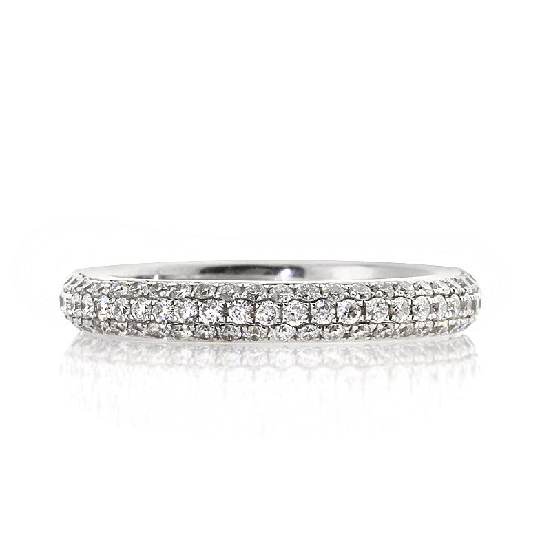 1.07ct Round Brilliant Cut Diamond Eternity Band Micropave Setting For Sale