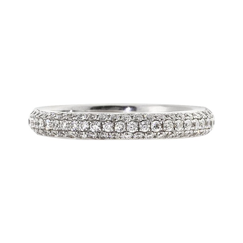 1.07ct Round Brilliant Cut Diamond Eternity Band Micropave Setting