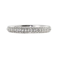 1.07ct Round Brilliant Cut Diamond Eternity Band Micropave Setting