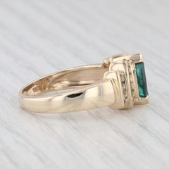 1.07ctw Marquise Emerald Diamond Ring 14k Yellow Gold Size 7.75
