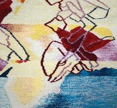 107x70 cm Reflection Woven Tapestry Textile Art by Artist Eszter Kneisz