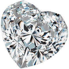 1.08 Carat D Color VVS1 GIA Certified Heart Brilliant Diamond One of a Kind