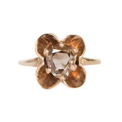 1.08 Carat Diamond Yellow Gold Engagement Ring