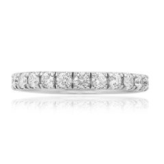 1,08 Karat runder Diamant Ewigkeits-Ehering in 14K Weiß