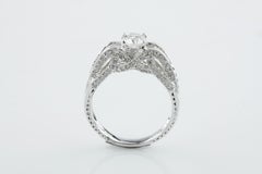 1.08 Carat Round Diamond Solitaire 18 Karat White Gold Engagement Ring