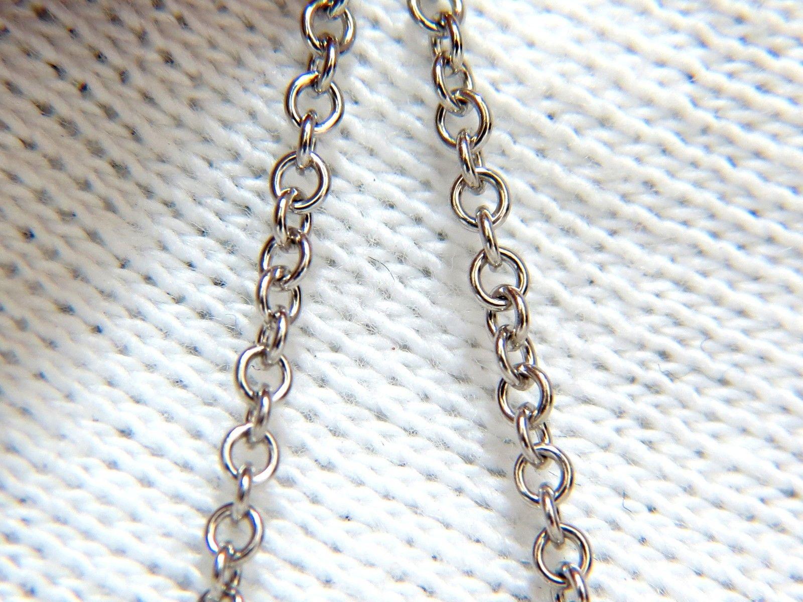 Women's or Men's 1.08 Carat Seven Diamonds Cluster Necklace H/VS 14 Karat For Sale