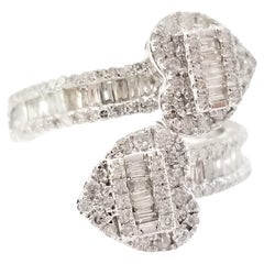 1.08 Carats Baguette Diamond White Gold 14k Ring