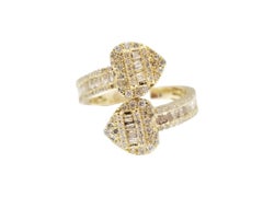 1.08 Carats Baguette Diamond Yellow Gold 14k Ring