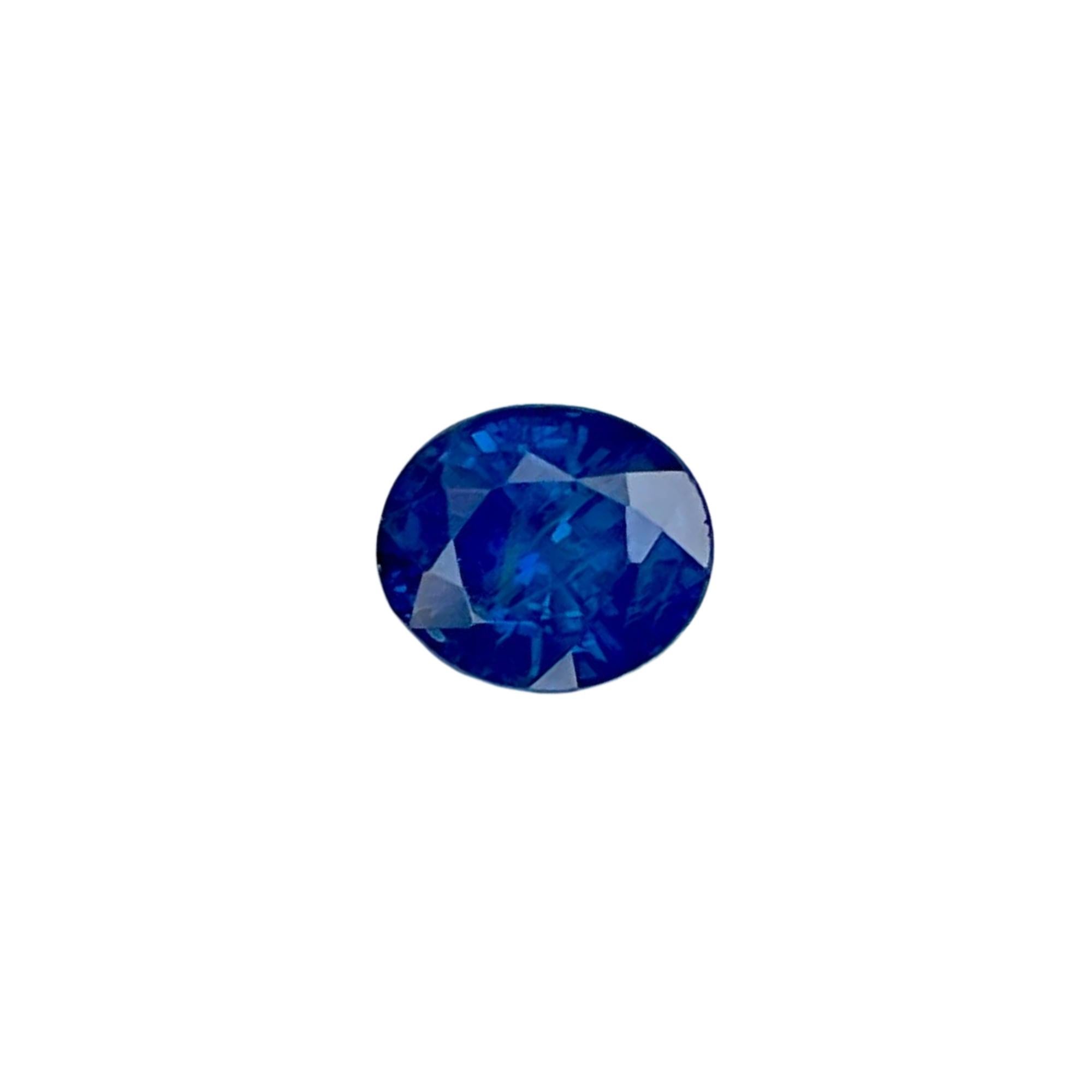 1,08 quilates zafiro azul talla oval piedra preciosa de Sri Lanka en venta 3