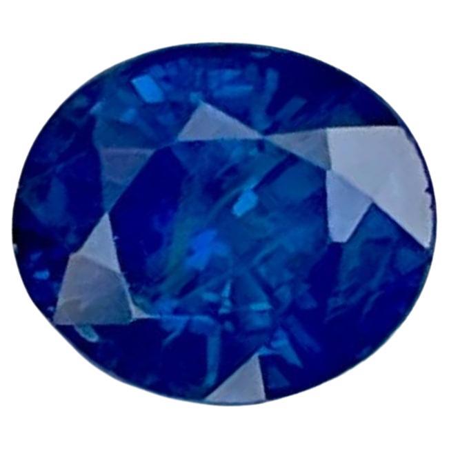 1.08 Carats Blue Sapphire Stone Oval Cut Sri Lankan Gemstone